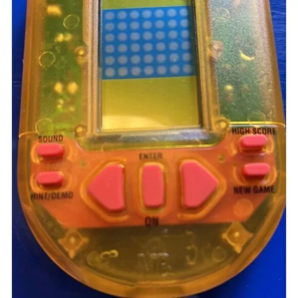 CONNECT FOUR Electronic Hand-Held Game Milton Bradley Clear‎ Yellow Case Tested
